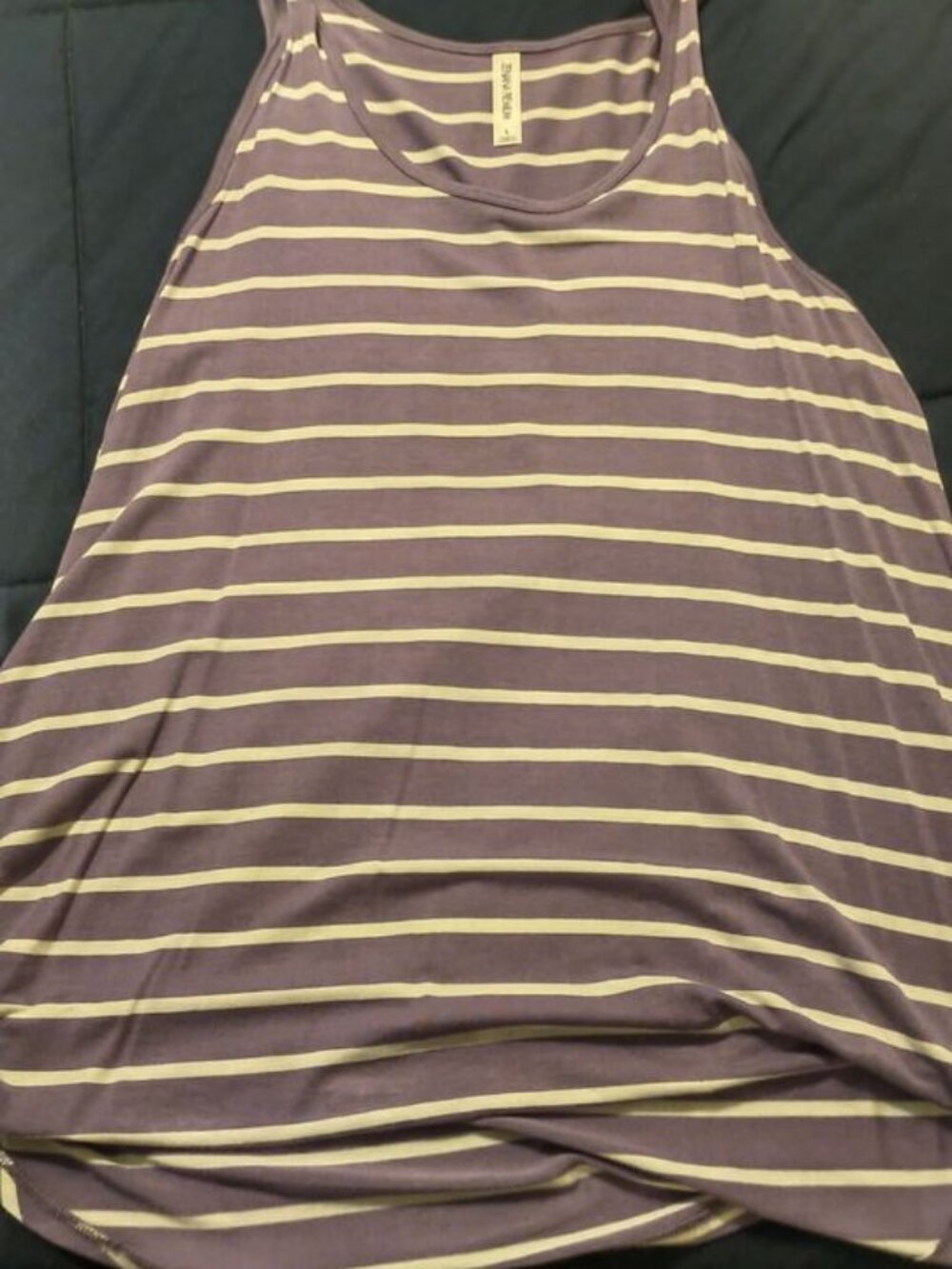Purple and white striped tank from Zenana, sz L